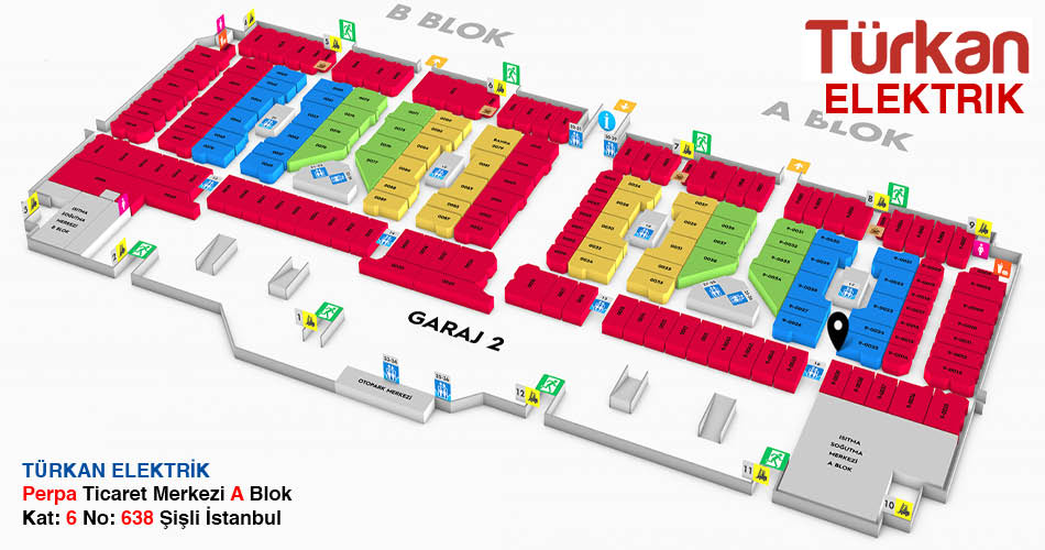 Türkan Elektrik Perpa Adres Kroki Kat Planı