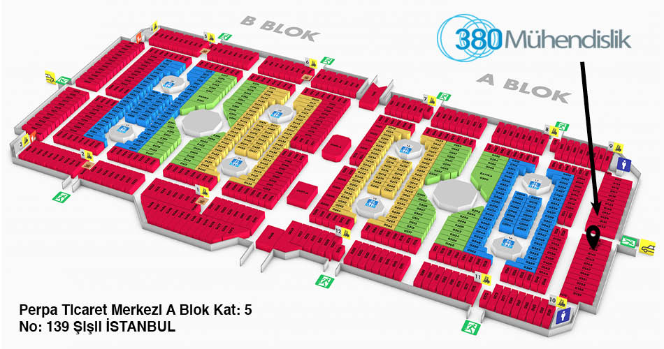 380 Mühendislik Perpa Adres Kroki Kat Planı