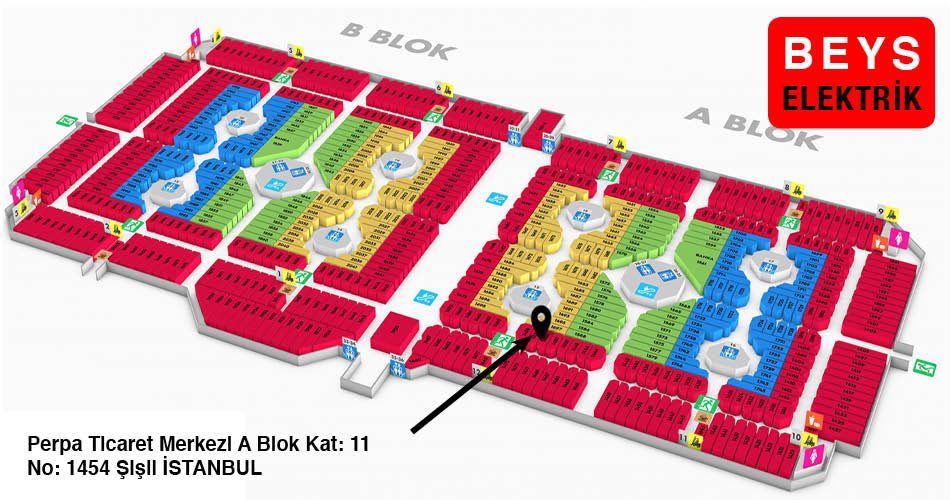 Beys Elektrik Perpa Adres Kroki Kat Planı