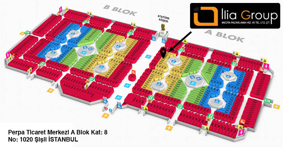 İlia Grup Medya Perpa Adres Kroki Kat Planı