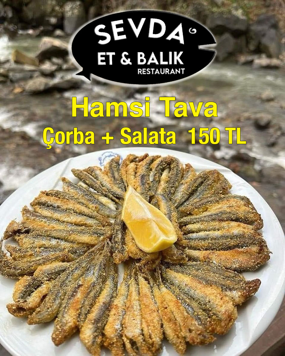 Hamsi Tava Çorba Salata 150 TL