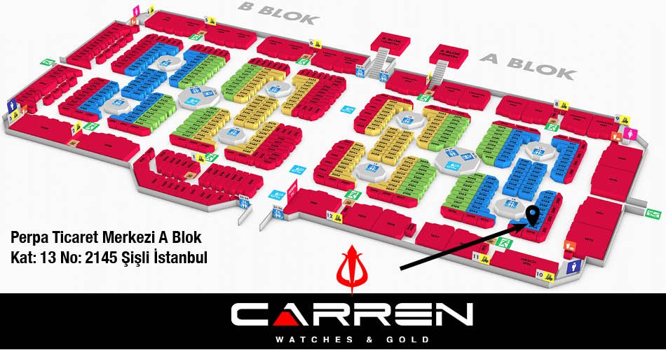 Carren Saat Perpa Adres Kroki Kat Planı