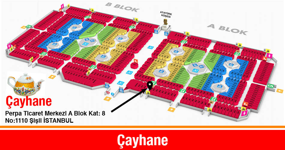 Çayhane Perpa Adres Kroki Kat Planı