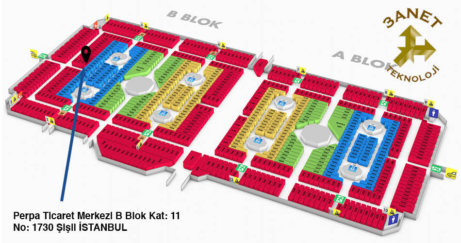 3anet Teknoloji Perpa Adres Kroki Kat Planı