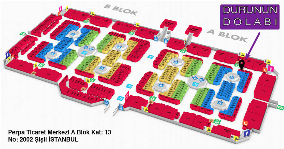 Durunun Dolabı Perpa Adres Kroki Kat Planı