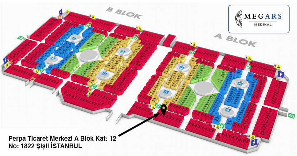 Megars Medikal Perpa Adres Kroki Kat Planı