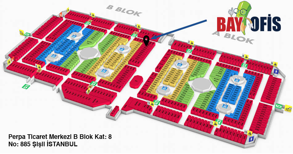 Bayofis Kırtasiye Perpa Adres Kroki Kat Planı