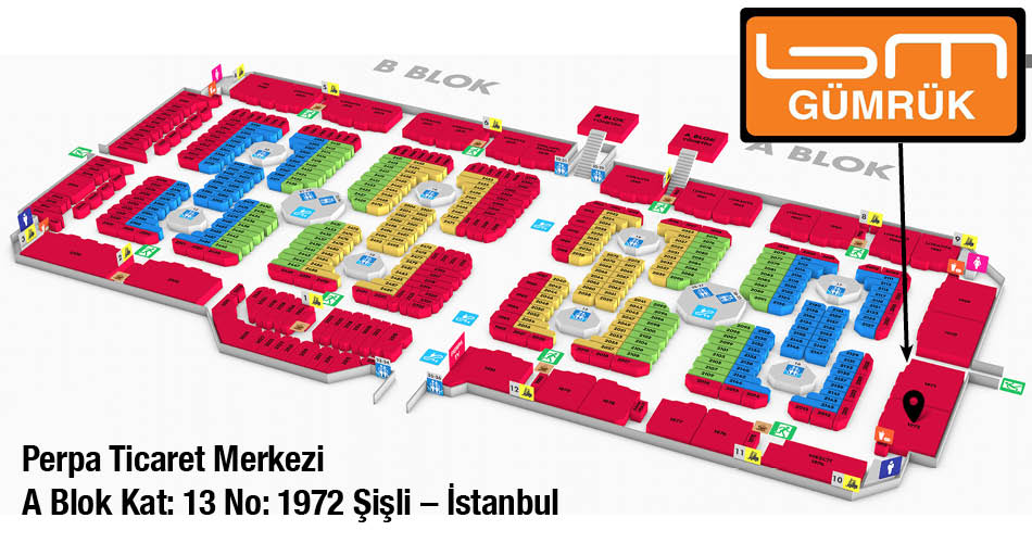 BM Gümrük Perpa Adres Kroki Kat Planı