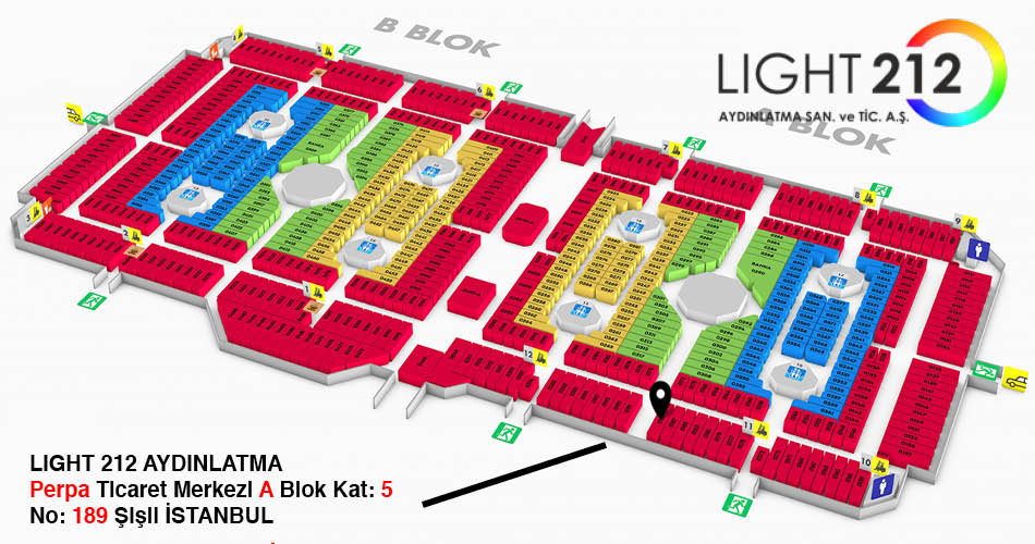 Light 212 Perpa Adres Kroki Kat Planı