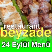 Alazade Restaurant 24 Eylül 2025 Menü
