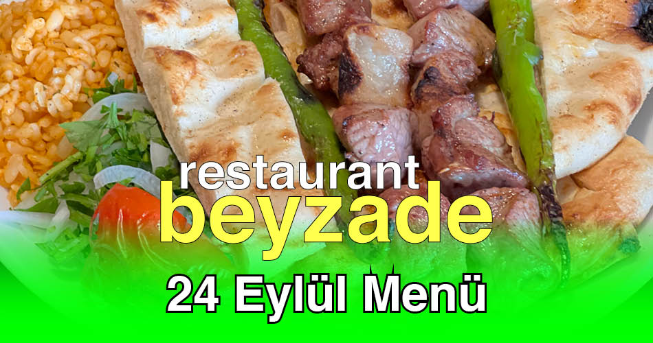 Alazade Restaurant 24 Eylül 2025 Menü