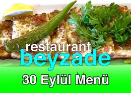 Beyzade Restaurant 30 Eylül 2025 Menü