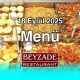 Beyzade Restaurant 18 Eylül 2025 Menü