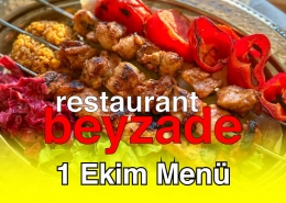 Beyzade Restaurant 1 Ekim 2025 Menü