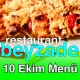 Beyzade Restaurant 10 Ekim 2025 Menü