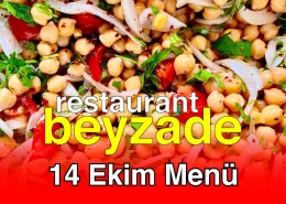 Beyzade Restaurant 14 Ekim 2025 Menü