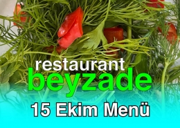 Beyzade Restaurant 15 Ekim 2025 Menü
