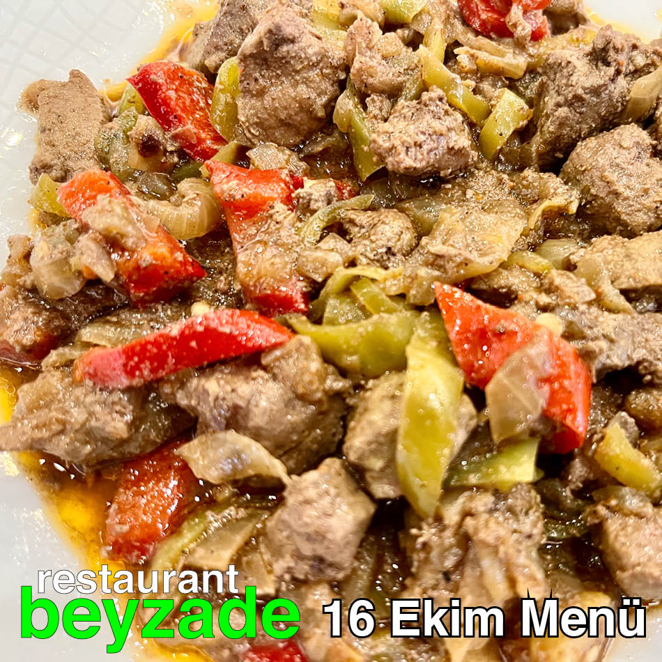 Beyzade Restaurant 16 Ekim 2025 Menü