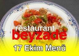 Beyzade Restaurant 17 Ekim 2025 Menü