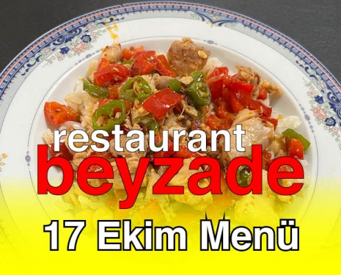 Beyzade Restaurant 17 Ekim 2025 Menü