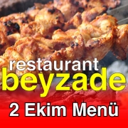 Beyzade Restaurant 2 Ekim 2025 Menü