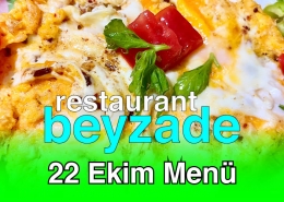 Beyzade Restaurant 22 Ekim 2025 Menü