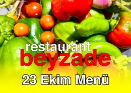 Beyzade Restaurant 23 Ekim 2025 Menü