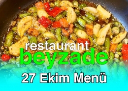 Beyzade Restaurant 27 Ekim 2025 Menü