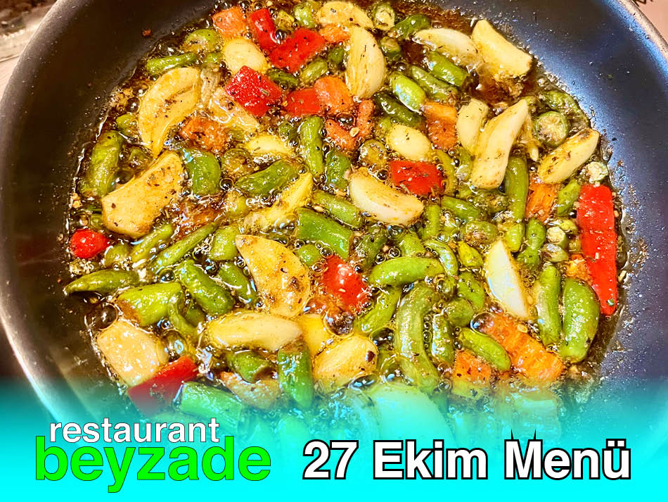 Beyzade Restaurant 27 Ekim 2025 Menü