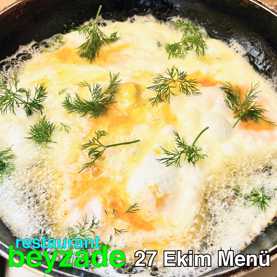 Beyzade Restaurant 28 Ekim 2025 Menü