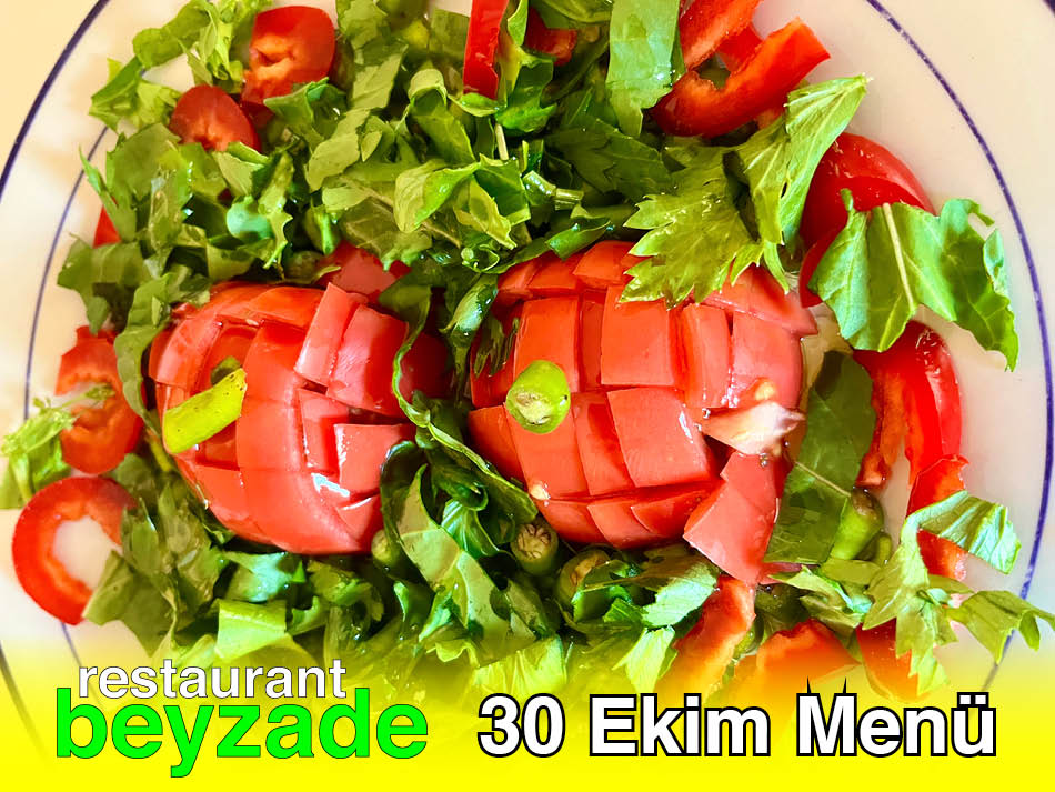 Beyzade Restaurant 30 Ekim 2025 Menü