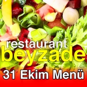 Beyzade Restaurant 31 Ekim 2025 Menü