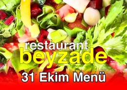 Beyzade Restaurant 31 Ekim 2025 Menü