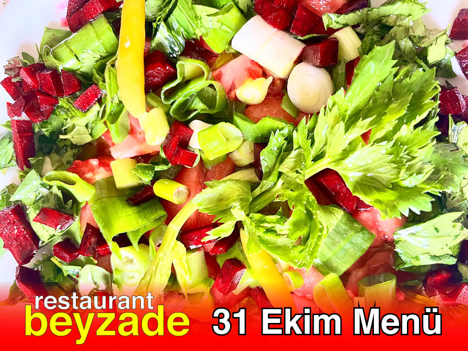 Beyzade Restaurant 31 Ekim 2025 Menü