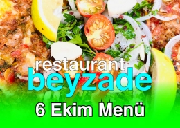 Beyzade Restaurant 6 Ekim 2025 Menü