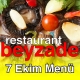 Beyzade Restaurant 7 Ekim 2025 Menü