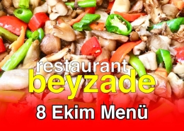 Beyzade Restaurant 8 Ekim 2025 Menü