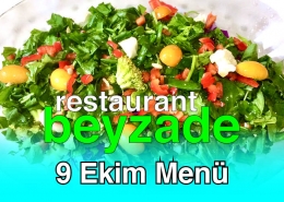 Beyzade Restaurant 9 Ekim 2025 Menü