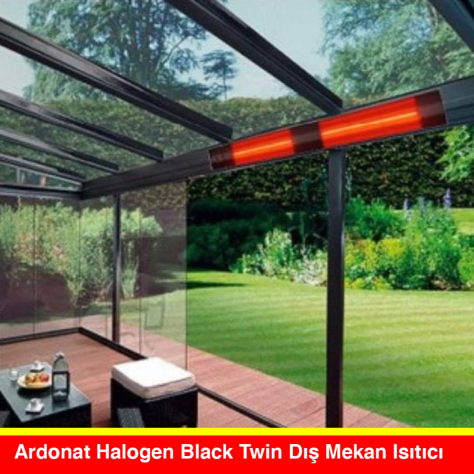 Ardonat Halogen Black Twin Dış Mekan Isıtıcı