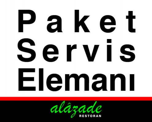 Alazade Restaurant Perpa Paket Servis Elemanı