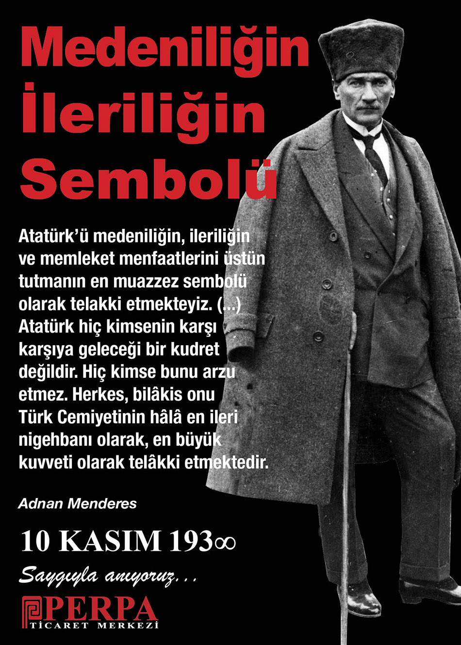 10 Kasım 2025 Perpa Gazi Mustafa Kemal Atatürk Anma Töreni