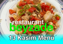 Beyzade Restaurant 13 Kasım 2025 Menü
