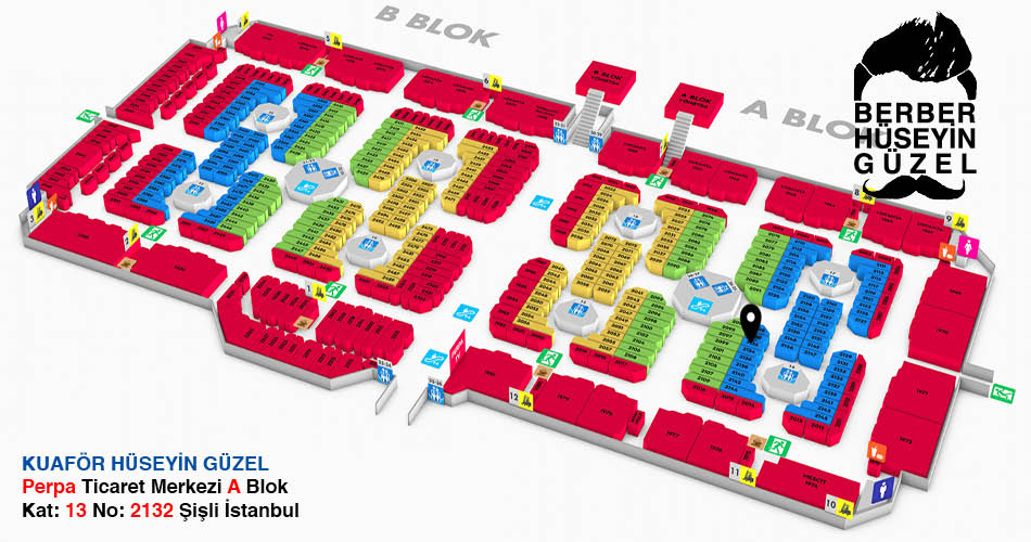 Kuaför Hüseyin Güzel Perpa Adres Kroki