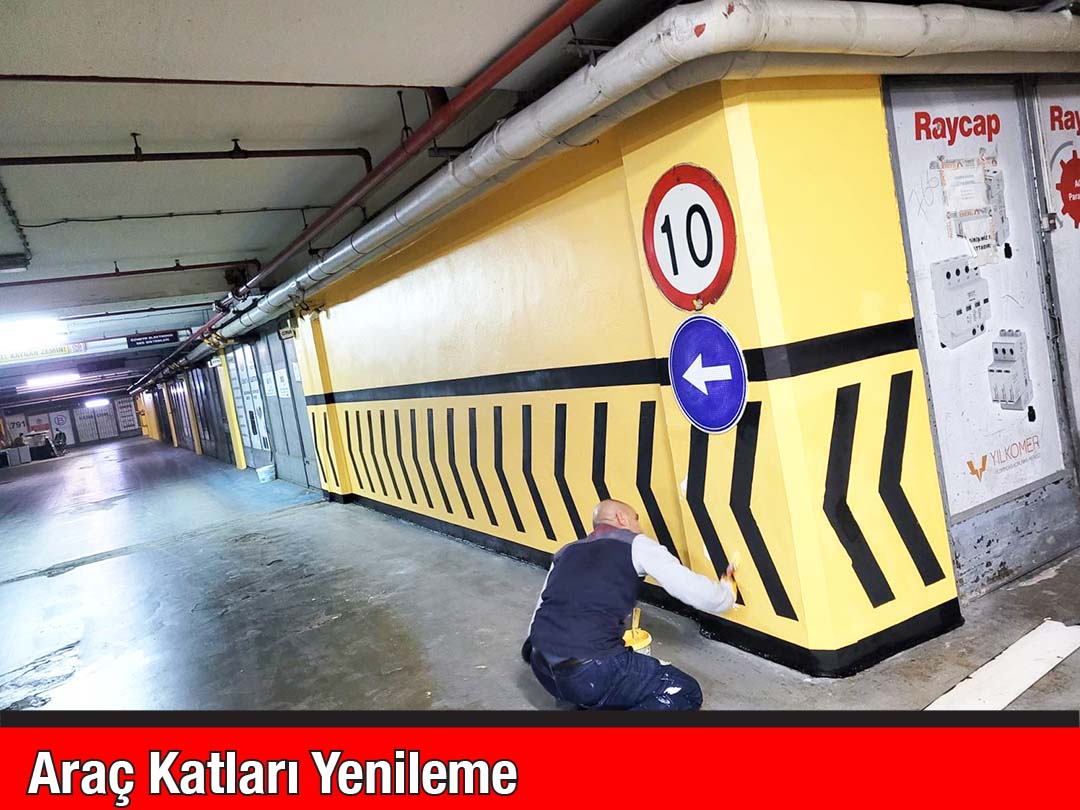 Araç Katları Yenileme Çalışmaları 7. Kat Araç Giriş-Çıkışları Yenilendi