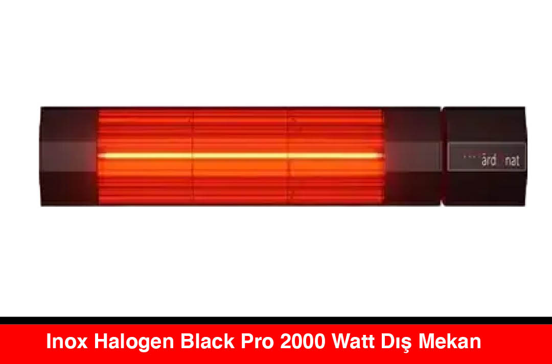 Ardonat Inox Halogen Black Pro 2000 Watt Elektrikli Isıtıcı