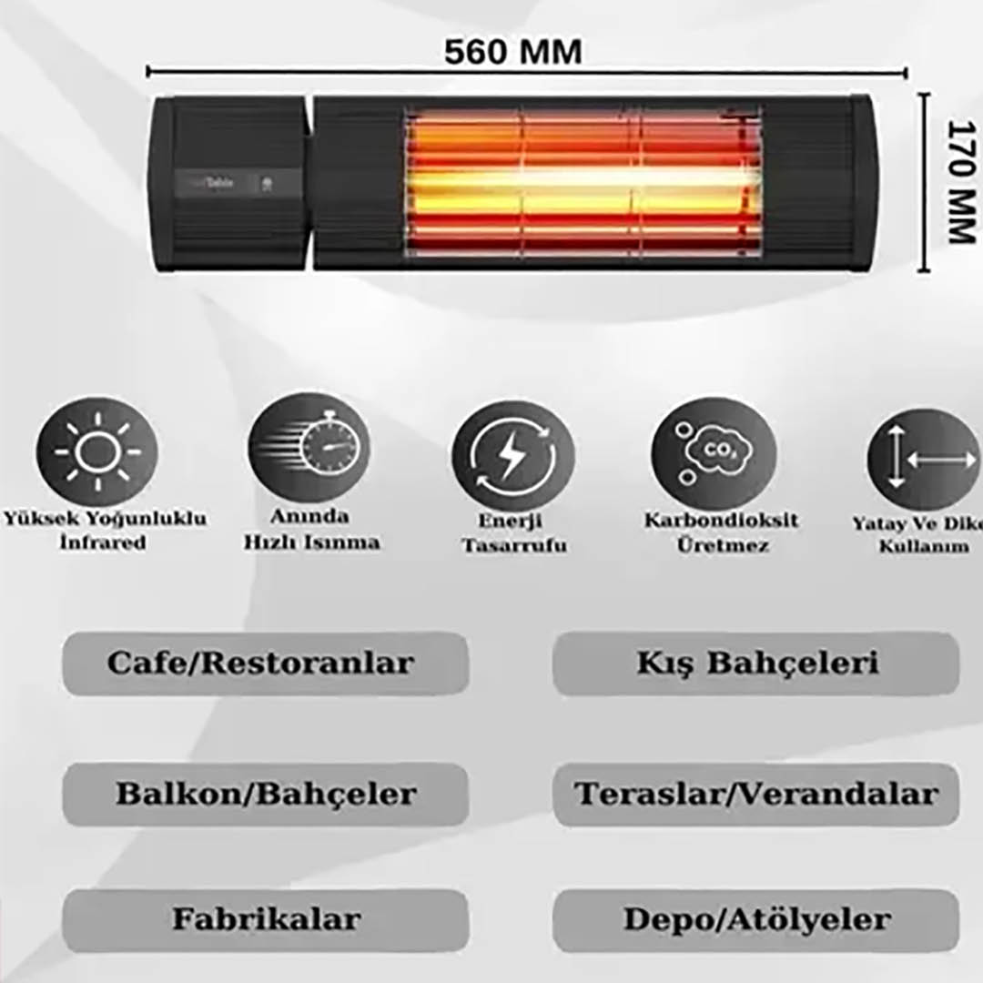 Ardonat Inox Halogen Black Pro 2000 Watt