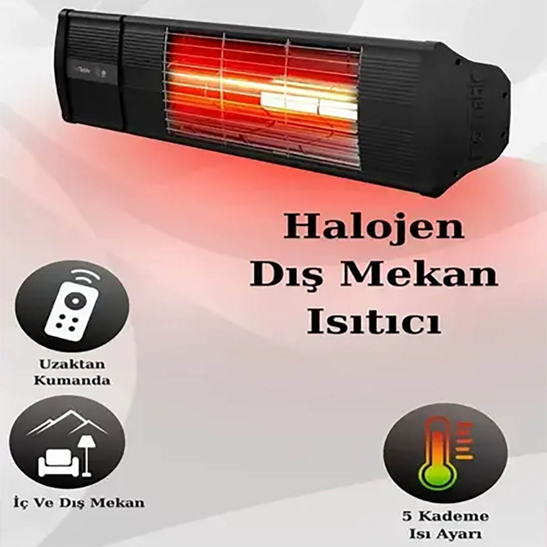 Ardonat Inox Halogen Black Pro 2000 Watt Kumandalı