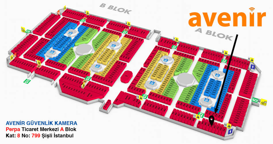 Avenir Kamera Perpa Adres Kroki Kat Planı