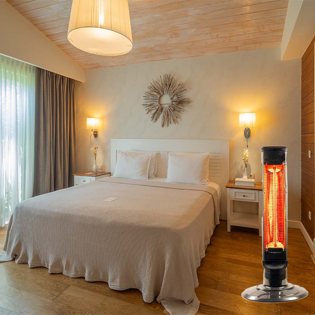 Dikey Elektrikli Isıtıcı Awox Tower X-9501 Kumandalı Karbon 1000W