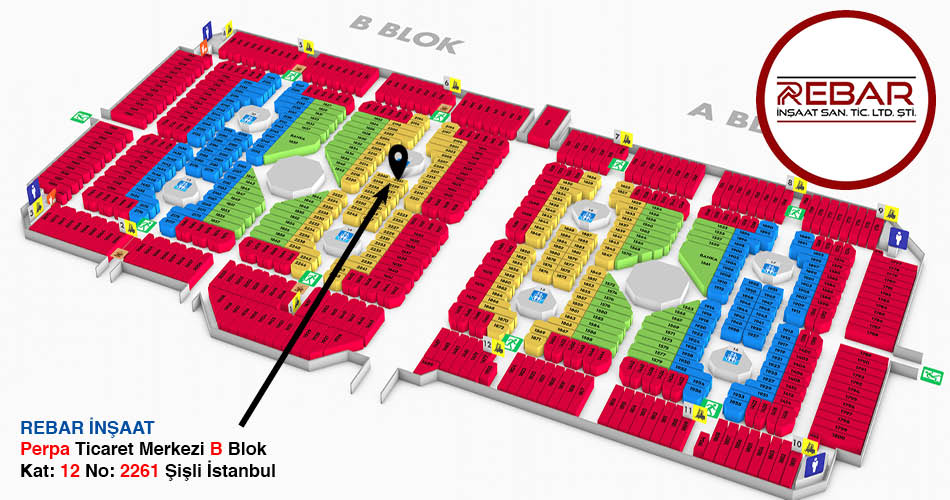 Rebar İnşaat Perpa Adres Kroki Kat Planı